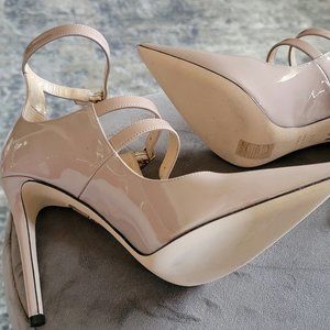 Tamara Mellon  Pistol 105 Patent Taupe size 36.5